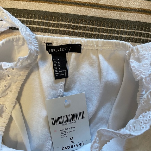 Forever 21 cotton/spandex crop top size M NWT - Picture 2 of 3